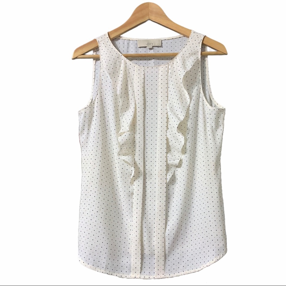 Ann Taylor Loft Polka Dot Sleeveless Blouse (MP)